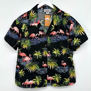 Vintage Pacific Legend Top Shirt Womens Plus Size 2XL Hawaiian Crop USA‎ New